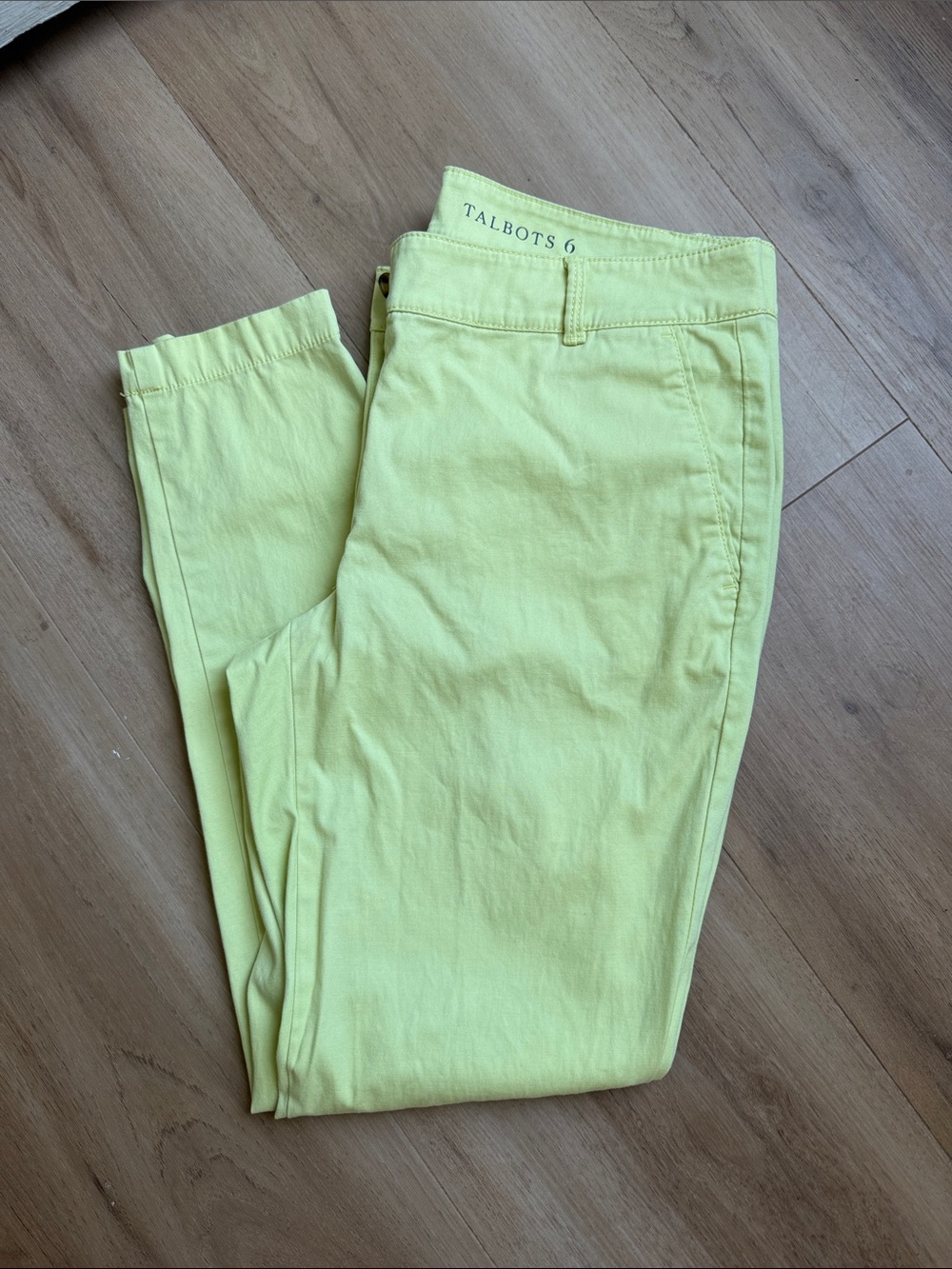 Talbots Lemon Yellow Slim Ankle Pants